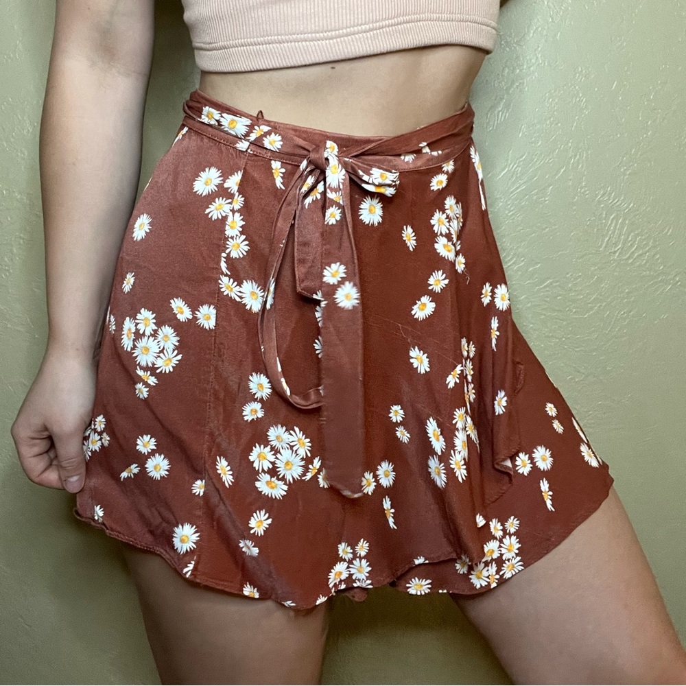 Bershka floral, wrap skirt, Size M